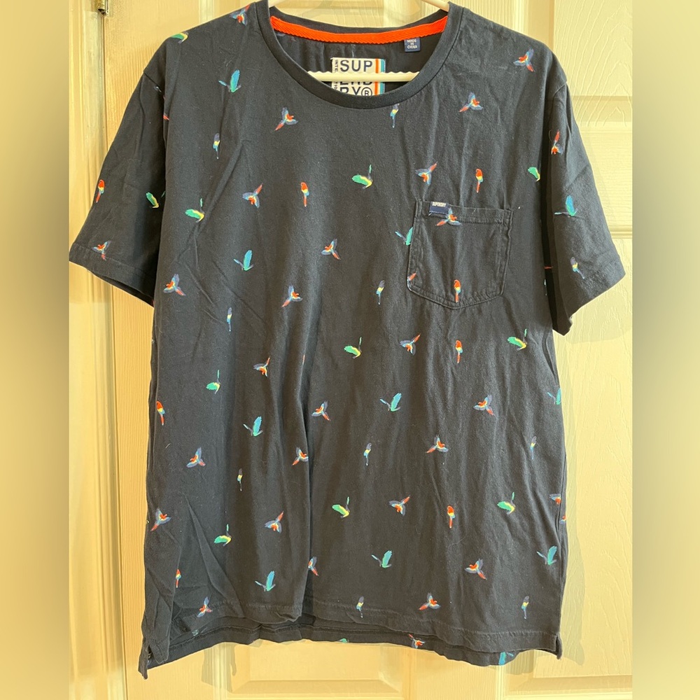 SUPERDRY graphic T-shirt with macaw pattern XXXL